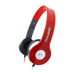 X1 Dynamic Stereo Headphone with Mic for Phone and Computer (Red)